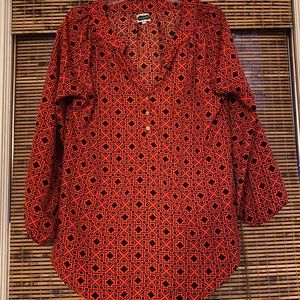 Mud Pie Red & Black Blouse